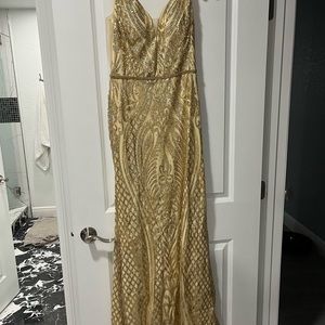 New gold dress.
